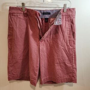 CLUB ROOM DARK PINK CORAL SZ 32 4 WAY CLASSIC  CHINO SHORTS MENS